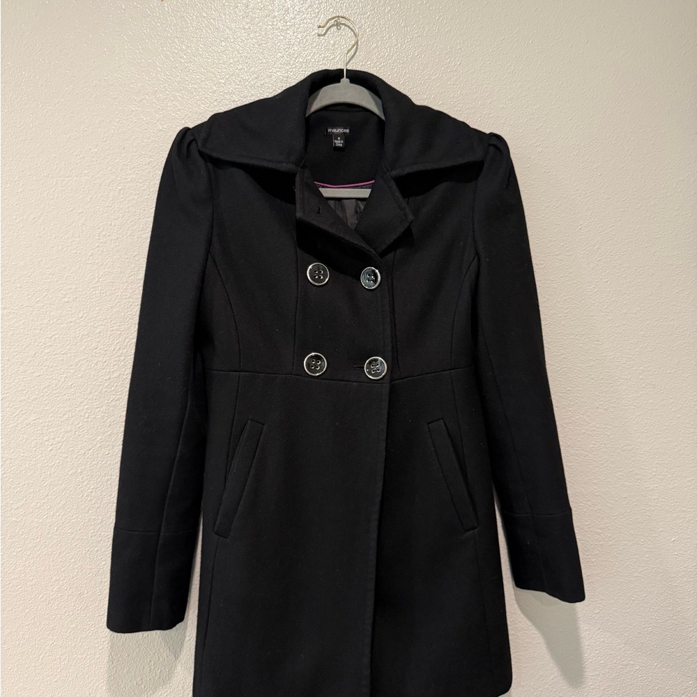 Maurices Classic Black Pea Coat